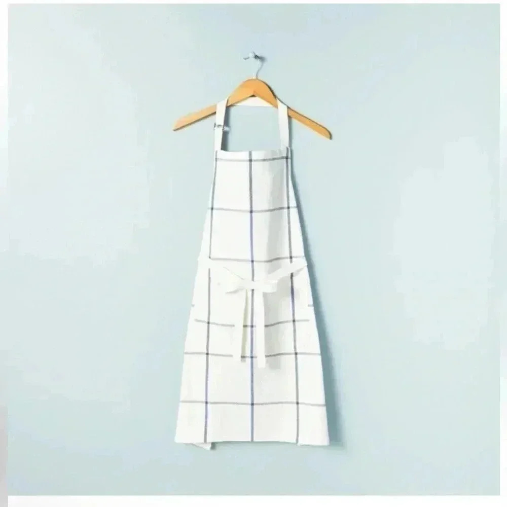 NWT HEARTH & HAND GRID COTTON &‎ LINEN APRON